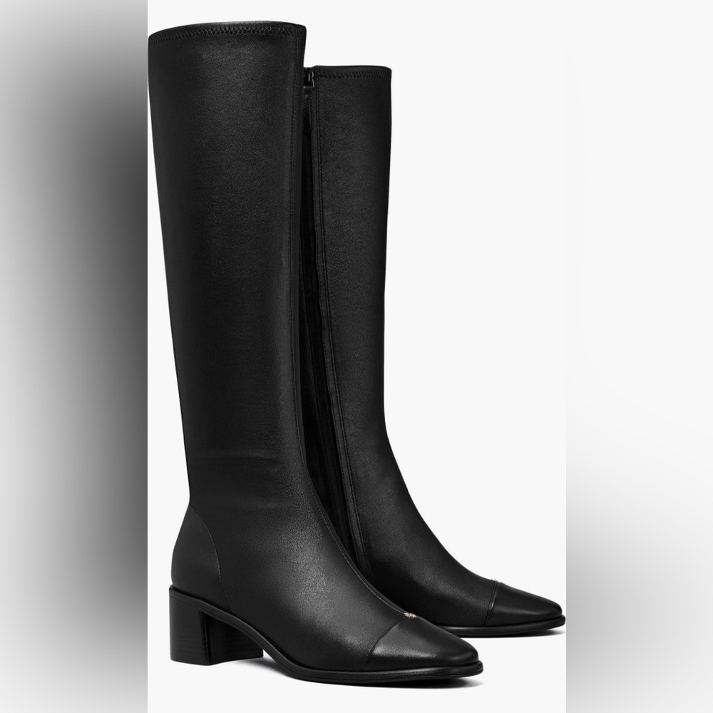 Tory Burch Cap Toe Knee High Boot in black - Brand New- Size 7.5 - Never Worn